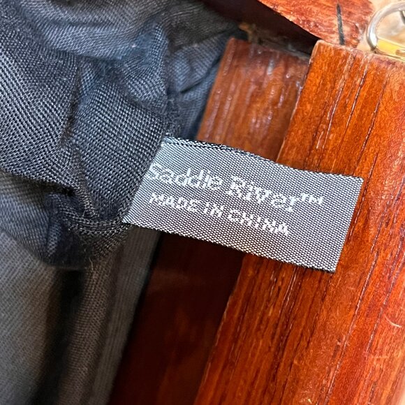 Saddle River Metallic Woven Wood Clutch 80's Y2K Moonlighting 90’s Unique - Picture 10 of 16